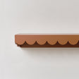 Rust Brown Scalloped Wall Storage Shelf - 61cm