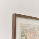 Rustic America Map Print Framed Wall Art - 40cm