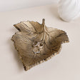 Rustic Bronze Leaf Trinket Tray Dish