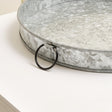 Rustic Galvanised Steel Silver Display Tray