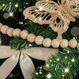 Rustic Wooden Beaded Ball Garland Christmas Decoration - 150cm (1.5m / 59')
