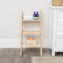 Rustic Wooden Ladder Shelf Unit 35cm x 80cm