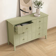 Sage Green 6 Drawer Chest Of Drawers &amp; Pair Of One Drawer Bedside Tables - Padstowe Sage Green Range