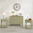 Sage Green 6 Drawer Chest Of Drawers & Pair Of One Drawer Bedside Tables - Padstowe Sage Green Range