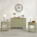 Sage Green 6 Drawer Chest Of Drawers & Pair Of One Drawer Bedside Tables - Padstowe Sage Green Range