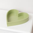 Sage Green Painted Wood Heart Display Tray - 25cm