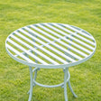 Sage Green Round Garden Side Table - 50cm