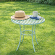Sage Green Round Garden Side Table - 50cm