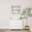 Sage Green Scalloped Wall Shelf with 3 Shelf Units
