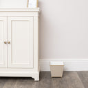 Sandy Beige Metal Planter Pot with Gold Feet - 17cm x 16.5cm