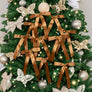 Set of 10 Chocolate Brown Satin Christmas Bow Decorations