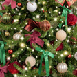Set of 10 Forest Green Satin Christmas Bow Decorations