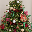 Set of 10 Forest Green Satin Christmas Bow Decorations