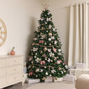 Set of 10 Mixed Blush Pink Glitter Baubles