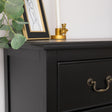 Set Of 2 Black 2 Drawer Bedside Tables with Shelf - Briggs Range