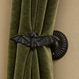 Set of 2 Black Metal Bat Curtain Tie Backs