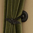Set of 2 Black Metal Bat Curtain Tie Backs