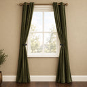 Set of 2 Black Metal Bat Curtain Tie Backs
