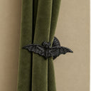 Set of 2 Black Metal Bat Curtain Tie Backs