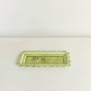 Small Green Enamel Embossed Scalloped Tray