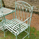 Set of 2 Green Lovers Garden Benches
