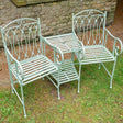 Set of 2 Green Lovers Garden Benches