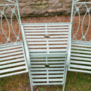 Set of 2 Green Lovers Garden Benches