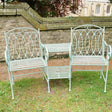 Set of 2 Green Lovers Garden Benches