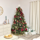 Set of 2 Green Velvet Poinsettia Picks Decorations - 20cm