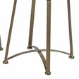 Set of 2 Metal Gold Mirrored Top Side Tables