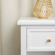 Set Of 2 One Drawer Scalloped Bedside Tables - Staunton White Range
