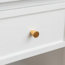 Set Of 2 One Drawer Scalloped Bedside Tables - Staunton White Range