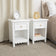 Pair of One Drawer Scalloped Bedside Tables - Staunton White Range