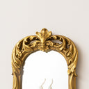 Set of 2 Ornate Antique Gold Mirrored Candle Sconces