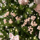 Set of 2 Pink Mulberry Pick Decorations - 23cm