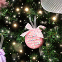 Set of 2 Pink &amp; Purple Pastel Hanging Macaron Bauble Decorations - 5.5cm