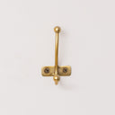 Set of 3 Antique Gold Metal Single Wall Hooks