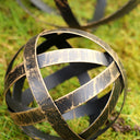 Set Of 3 Black Decorative Garden Spheres