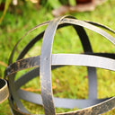 Set Of 3 Black Decorative Garden Spheres