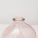 Set Of 3 Green &amp; Pink Glass Vases