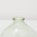 Set Of 3 Green &amp; Pink Glass Vases