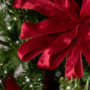 Set of 3 Large Red Velvet Parcel Bow Christmas Pick Decorations