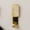 Set of 3 Marble &amp; Gold Wall Hooks