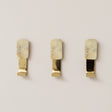Set of 3 Marble &amp; Gold Wall Hooks