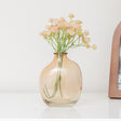 Set Of 3 Neutral Coloured Glass Vases