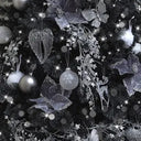 Set of 3 Round White Frosted Snowflake Christmas Baubles - 8cm