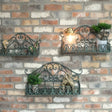 Set of 3 Rustic Garden Style Wall Shelves