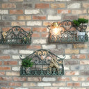 Set of 3 Rustic Garden Style Wall Shelves