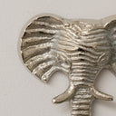 Set Of 3 Silver Elephant Head Wall Hooks