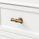 Set of 4 Antique Brass Bamboo Style T Shape Drawer Knobs